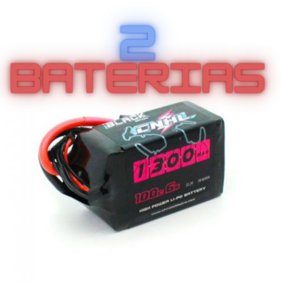 Combo 2 Baterias Lipo 1300mAh 22.2V 6S 100C XT60 Plug CNHL Black Series