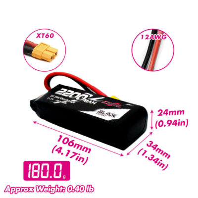 Batería Lipo 3s 2200mAh 11.1V 30C CNHL Black Series. **Transito Internacional**