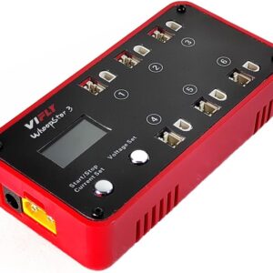 Cargador y descargador de batería VIFLY WhoopStor V3 de 6 puertos 1S - LiHV/LiPo COLOR ROJO/NEGRO SEGUN DISPONIBILIDAD