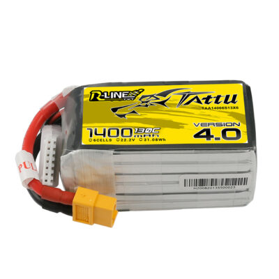 Batería Lipo 6S 130C 22,2V 1400mAh Tattu R-Line Versión 4.0