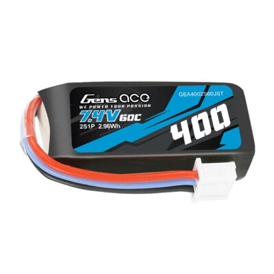 Bateria Lipo 2S 7,4 V 400 mAh,  60 C con conector JST-XHR Gens ace **BAJO PEDIDO**