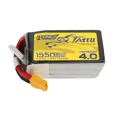 Batería Lipo 6S 1550mAh 130C 22,2V Tattu R-Line versión 4.0 con conector XT60