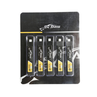 Paquete de batería Lipo Tattu 1S 300 mAh 75 C 3,8 V de conector BT 2.0 (5 piezas) **Transito Internacional**