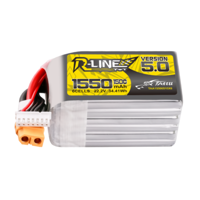 Batería Lipo 6S 1550mAh 150C 22,2V Tattu R-Line versión 5.0 con conector XT60 **Bajo pedido**