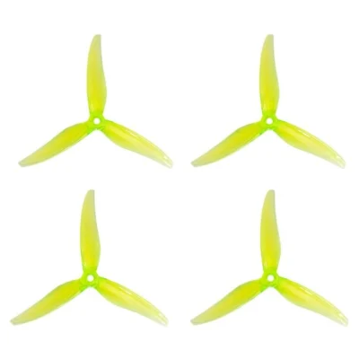 Hélice para 5 pulgadas de 3 palas Gemfan Fury 5131.0 (juego de 4) amarillo radioactivo