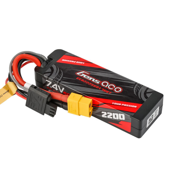 Batería Lipo 2S 7,4 V HardCase de 2200 mAh,60 C con conector XT60 **BAJO PEDIDO** - Imagen 5