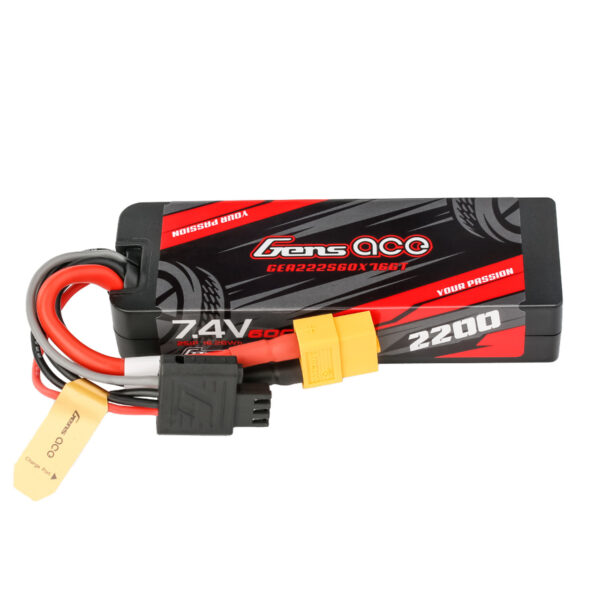 Batería Lipo 2S 7,4 V HardCase de 2200 mAh,60 C con conector XT60 **BAJO PEDIDO**