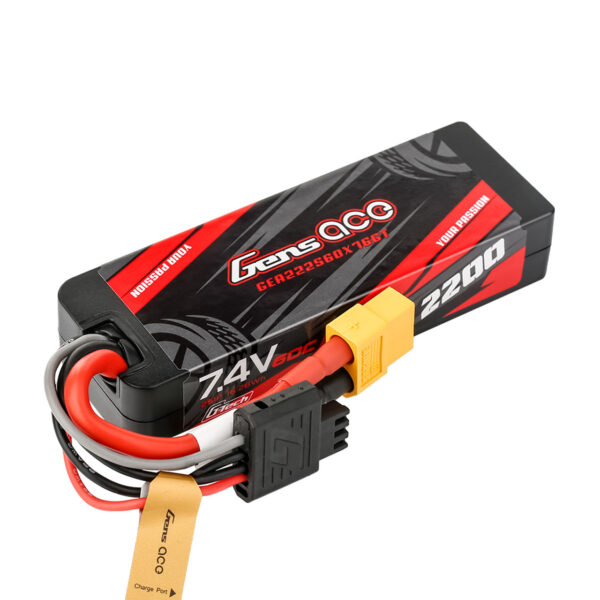 Batería Lipo 2S 7,4 V HardCase de 2200 mAh,60 C con conector XT60 **BAJO PEDIDO** - Imagen 4