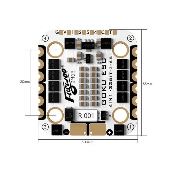 Stack GOKU F722 Pro Mini V2 45A 32Bit 128K - 20x20mm **BAJO PEDIDO** - Imagen 3