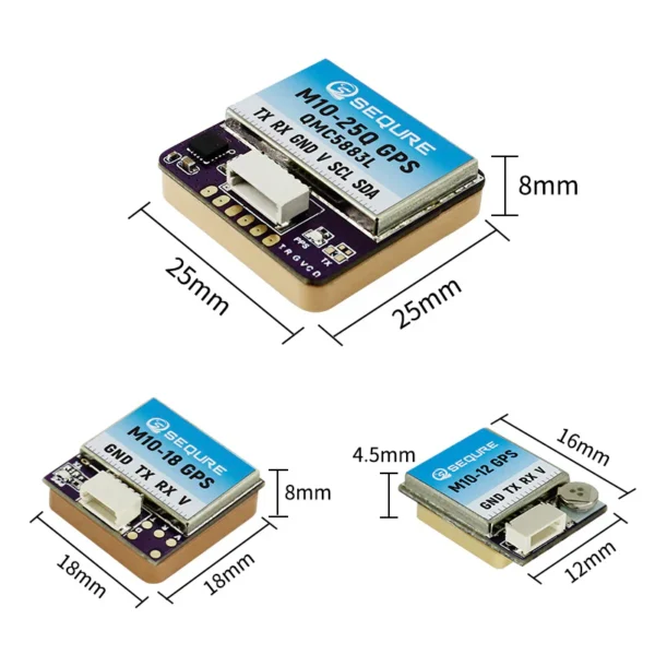 Sequre M10-25Q GPS Module with QMC5883L Compass Fast Positioning INAV BF Fixed-wing Drone **BAJO PEDIDO** - Imagen 2