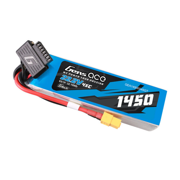 Batería Lipo 6S G-tech Gens ace de 1450 mAh, 45 C, 22,2 V y conector XT60 **Bajo Pedido** - Imagen 4