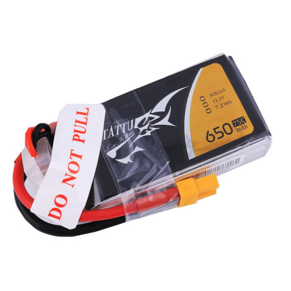 Batería Lipo 3S 11,1V Tattu 650mAh  75C conector XT30 - Imagen 5
