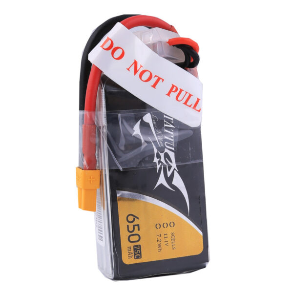 Batería Lipo 3S 11,1V Tattu 650mAh  75C conector XT30 - Imagen 3