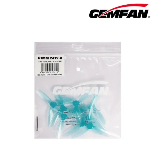 Hélice Gemfan 1,2" 2412-3 PC, de tres palas, eje de 1,5 mm - Imagen 2