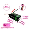 batería Lipo corta 2S CNHL P 6200mAh 7.4V 90C Paquete blando Parallel Series