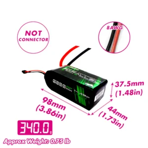 batería Lipo corta 2S CNHL P 6200mAh 7.4V 90C Paquete blando Parallel Series