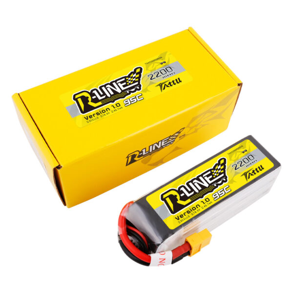 Batería Lipo 5S 2200 mAh 95 C 18,5V Tattu R-Line  XT60 para quad de 7 pulgadas - Imagen 2
