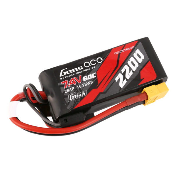 Batería Lipo 2S 2200 mAh 60C G-Tech Gens ace 7,4 V y conector XT60 - Imagen 4