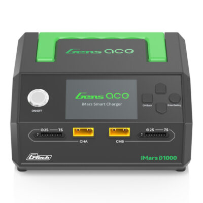 Cargador inteligente Gens ace iMars D1000 | Doble canal | CA 1000 W | G-Tech **BAJO PEDIDO**