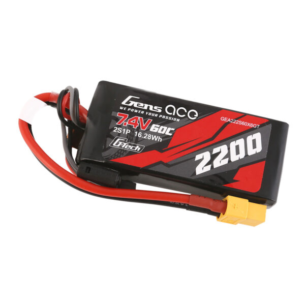 Batería Lipo 2S 2200 mAh 60C G-Tech Gens ace 7,4 V y conector XT60 - Imagen 5