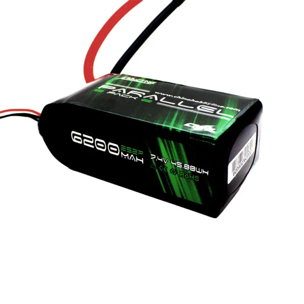 batería Lipo corta 2S CNHL P 6200mAh 7.4V 90C Paquete blando Parallel Series - Imagen 3
