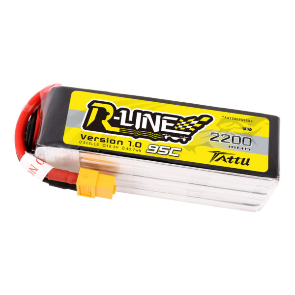 Batería Lipo 5S 2200 mAh 95 C 18,5V Tattu R-Line  XT60 para quad de 7 pulgadas - Imagen 4