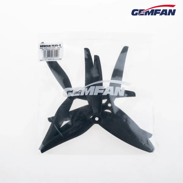 Hélices Gemfan Cinelifter 7.5" 7535 de triple pala de fibra de vidrio y nailon (7.5 x 3.5 x 3 pulgadas) - Imagen 2