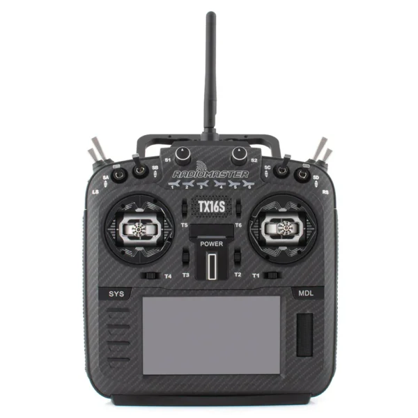 Transmisor RC RadioMaster TX16S MKII MAX EdgeTX con estabilizadores Hall AG01 - Fibra de carbono negra ELRS **BAJO PEDIDO** - Imagen 2