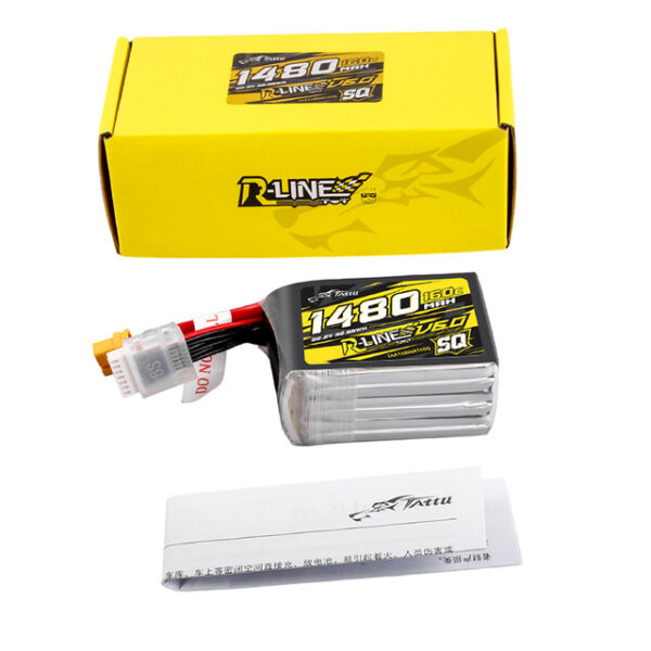 Bateria Lipo 6S 1480 mAh, 160 C, 22,2 V, Tattu R-Line versión 6.0 - Imagen 5