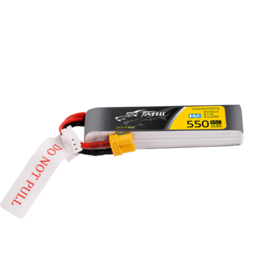 Batería Lipo 2S 550 mAh 7,6 V, Tattu con conector XT30