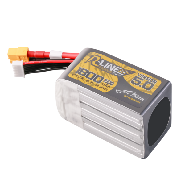 Batería Lipo 6S Tattu R-Line versión 5.0 de 1800 mAh 150 C, 22,2 V y conector XT60 **Bajo Pedido** - Imagen 4