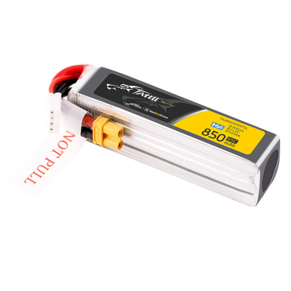 Batería de polímero de litio Tattu de 850 mAh, 3S, 95 C, 11,4 V, paquete largo con conector XT30 **BAJO PEDIDO** - Imagen 3