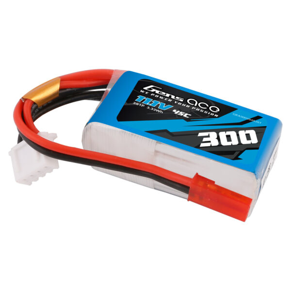 Batería Lipo 3S de 300 mAh, 11,1 V, 45 C y conector JST Gens ace - Imagen 4