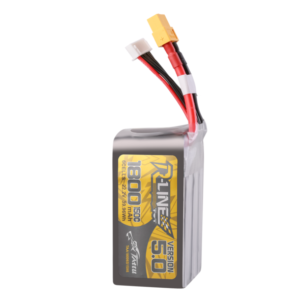 Batería Lipo 6S Tattu R-Line versión 5.0 de 1800 mAh 150 C, 22,2 V y conector XT60 **Bajo Pedido** - Imagen 3