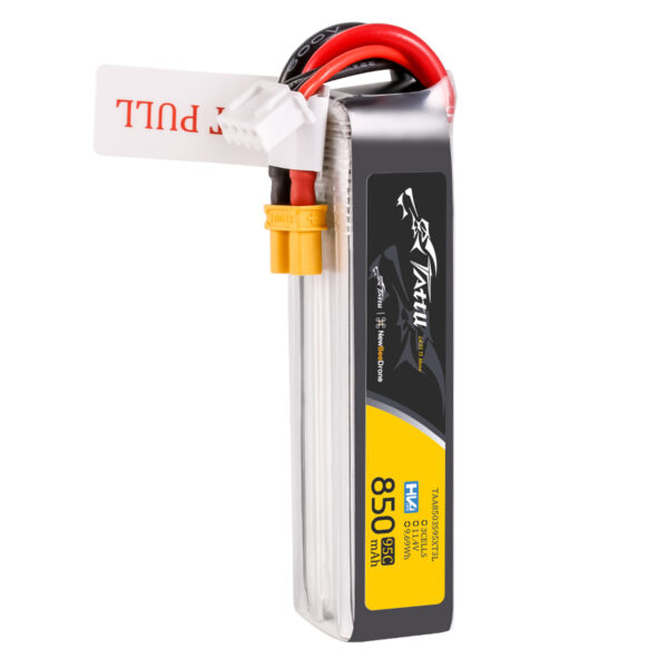 Batería de polímero de litio Tattu de 850 mAh, 3S, 95 C, 11,4 V, paquete largo con conector XT30 **BAJO PEDIDO** - Imagen 5