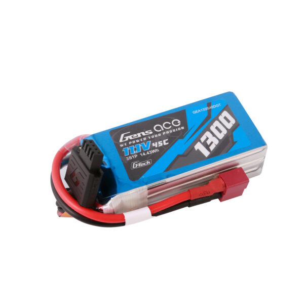 Batería Lipo G-Tech Gens ace de 1300 mAh, 3S, 11,1 V, 45 C y conector Deans **BAJO PEDIDO** - Imagen 3