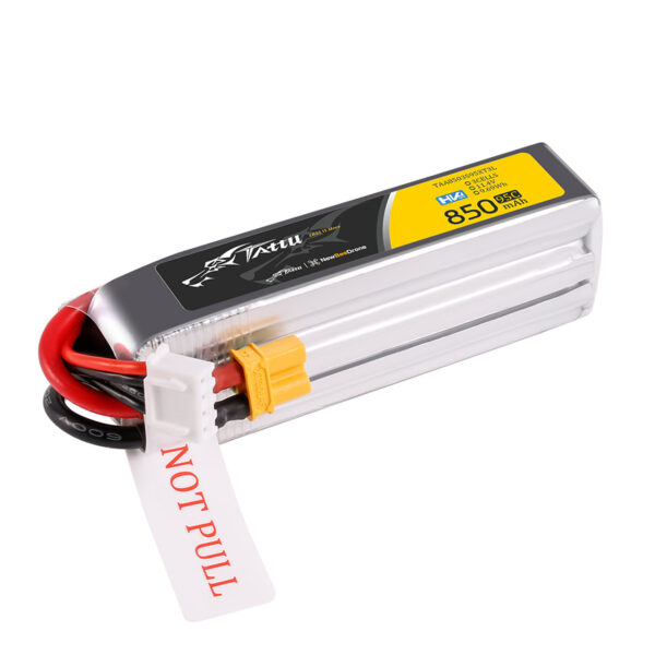 Batería de polímero de litio Tattu de 850 mAh, 3S, 95 C, 11,4 V, paquete largo con conector XT30 **BAJO PEDIDO** - Imagen 4