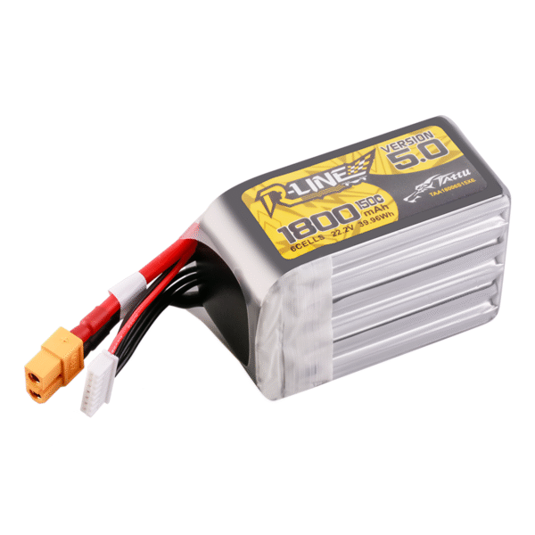 Batería Lipo 6S Tattu R-Line versión 5.0 de 1800 mAh 150 C, 22,2 V y conector XT60 **Bajo Pedido** - Imagen 5