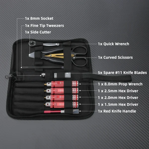 Kit de herramientas FlyFishRC - 9 piezas - Imagen 5