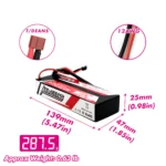 Batería Lipo 2S 5200mAh 7.4V 100C Caja Dura  T/Dean CNHL Racing Series