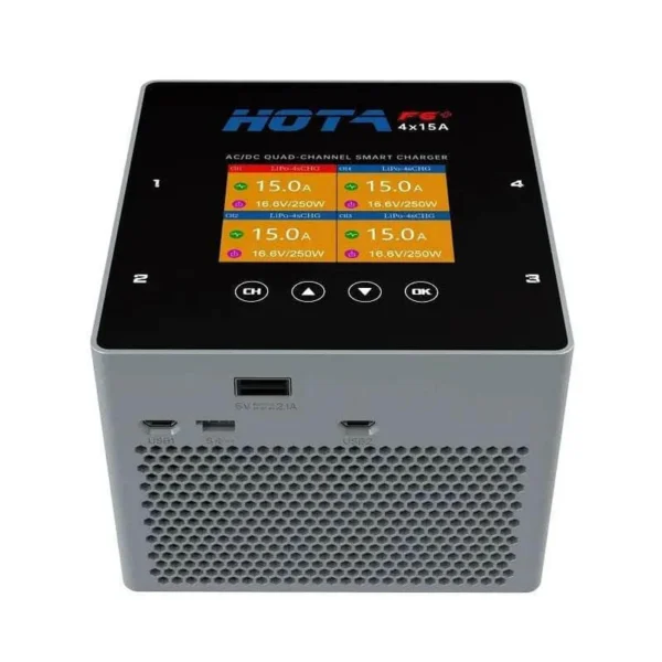Cargador Inteligente HOTA F6+ 1000W 60A 1-6S AC/DC para 4 Baterias   - Imagen 2