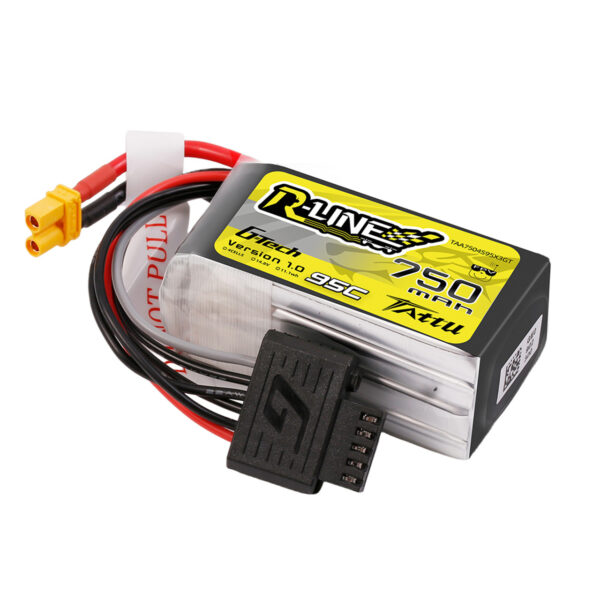 Batería Lipo 4S  de 750 mAh, , 95 C, 14,8 V y conector XT30 Tattu R-Line G-tech - Imagen 5