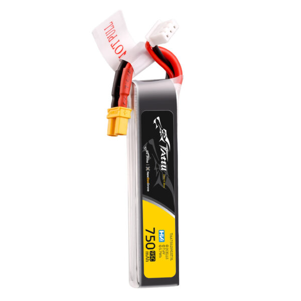 Batería Lipo 2s  HV de 750 mAh,  95 C, 7,6 V Tattu R-Line conector XT30 - Imagen 2