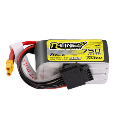 Batería Lipo 4S  de 750 mAh, , 95 C, 14,8 V y conector XT30 Tattu R-Line G-tech