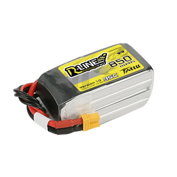 Batería Lipo 4s de 850 mAh, 95 C, 14,8 V y conector XT30 Tattu R-Line - Imagen 5