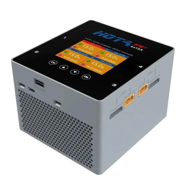 Cargador Inteligente HOTA F6+ 1000W 60A 1-6S AC/DC para 4 Baterias   - Imagen 3