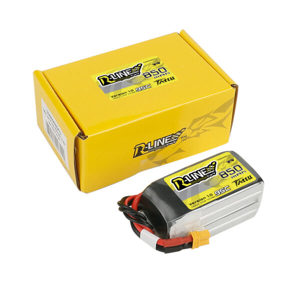 Batería Lipo 4s de 850 mAh, 95 C, 14,8 V y conector XT30 Tattu R-Line - Imagen 2