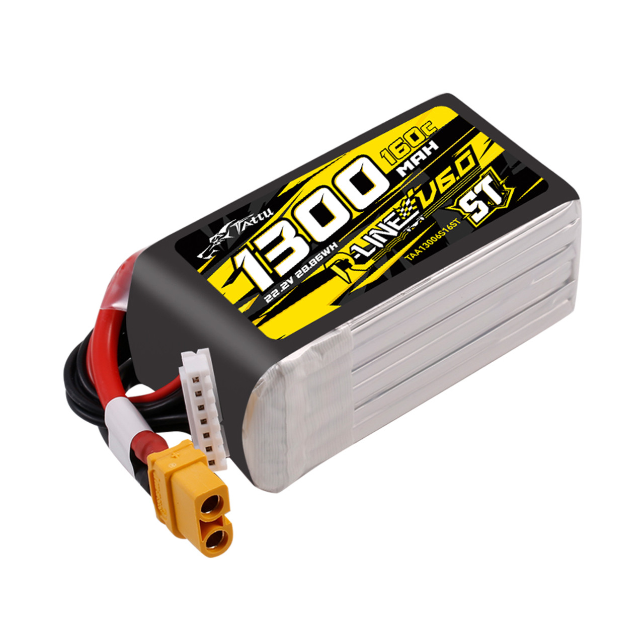 batería Lipo Tattu 6S 1300mAh 160C 22.2V R-Line Versión 6.0 ST con conector XT60 - Imagen 5