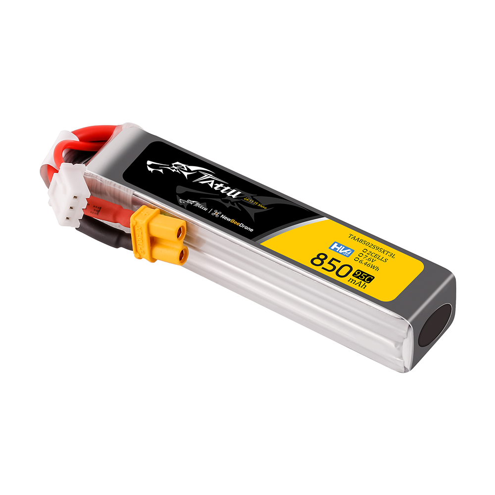 Batería Lipo 2S 850 mAh Tattu 95 C, 7,6V XT30 **Aduana Nacional** - Imagen 4