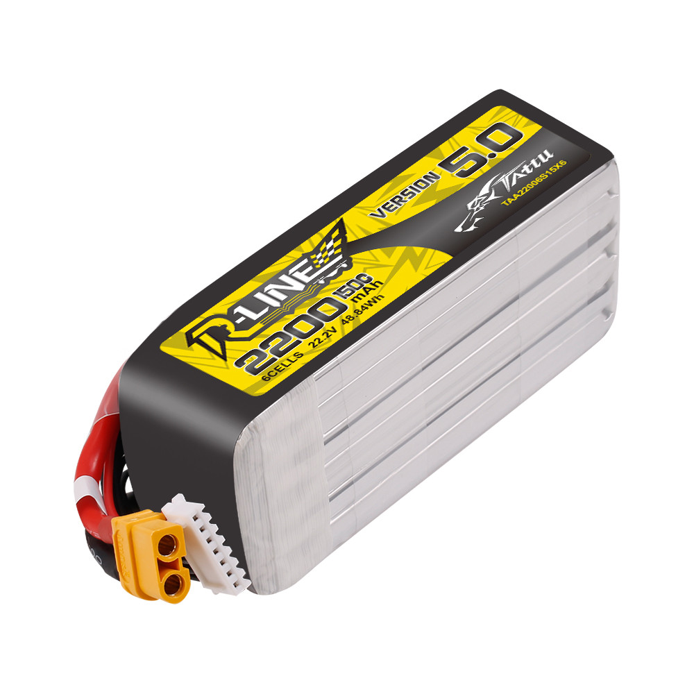 Batería Lipo 6S 2200 mAh Tattu R-Line versión 5.0 150 C, 22,2V XT60 **ADUANA NACIONAL** - Imagen 4